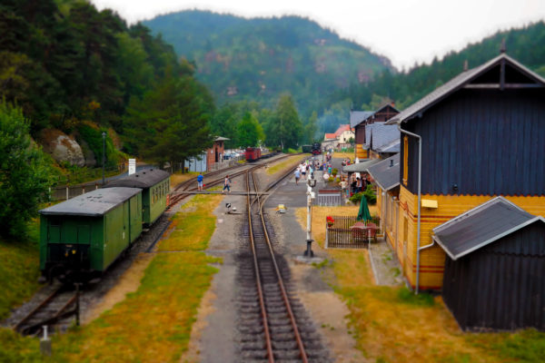 Bahnhof der Zittauer Schmalspurbahn in Oybin